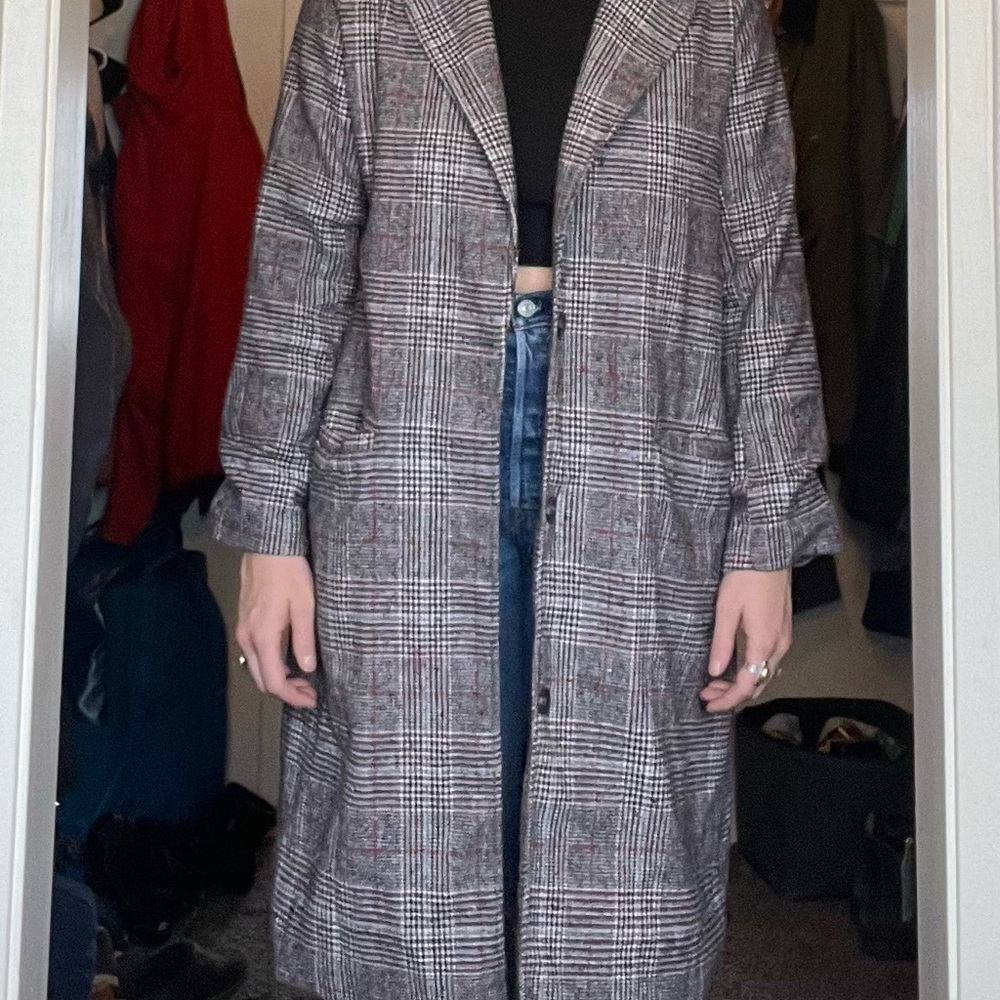 Long flannel jacket